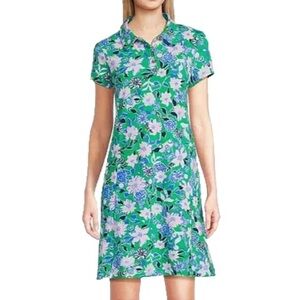 Lilly Pulitzer XS Frida Scallop Polo Dress UPF 50 Spearmint Golf Till You Drop